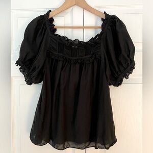 Doen Frances Top in Black, Size XS